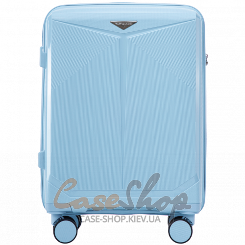 Чемодан малый 4 колеса CKT01/S light blue WINGS (Польша)