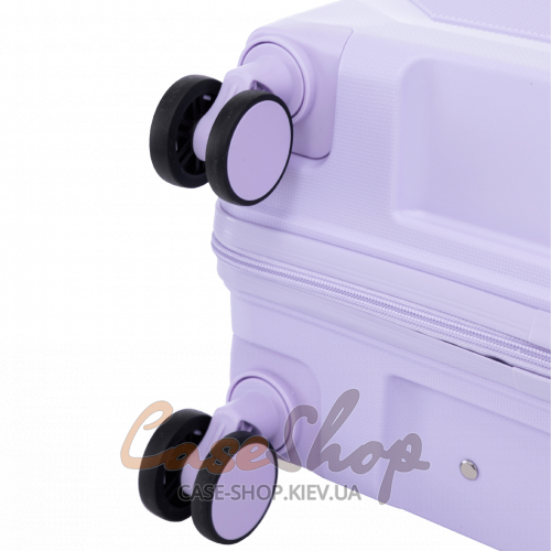 Чемодан большой 4 колеса CKT01/L white purple WINGS (Польша)