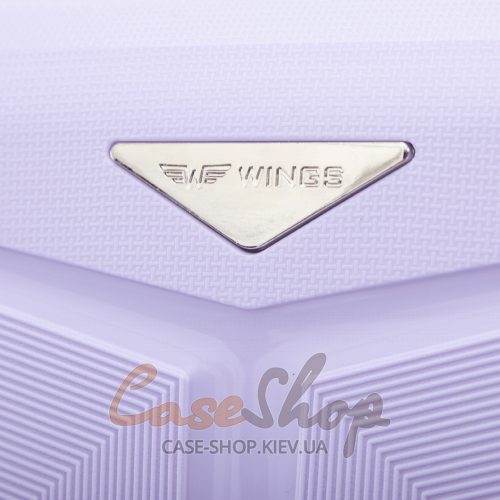 Чемодан большой 4 колеса CKT01/L white purple WINGS (Польша)
