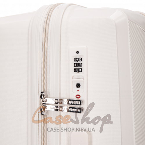 Чемодан малый 4 колеса CKT01/S white WINGS (Польша)