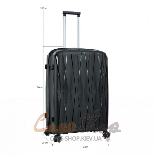 Чемодан большой 4 колеса Madisson 51103/L черный Snowball (Франция)
