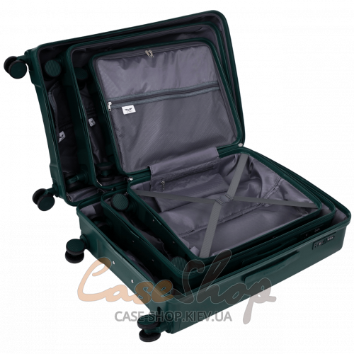 Комплект валіз CKT01 dark-green WINGS (Польща)