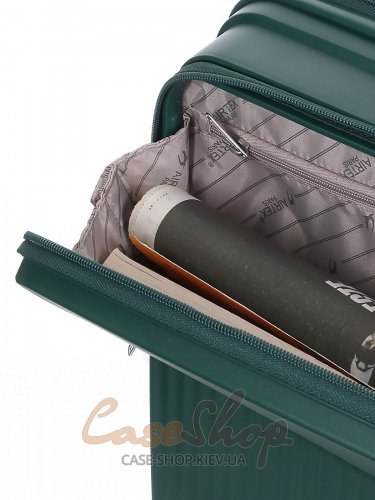 Валіза середня 4 колеса 658/M зелена Airtex (Франція)
