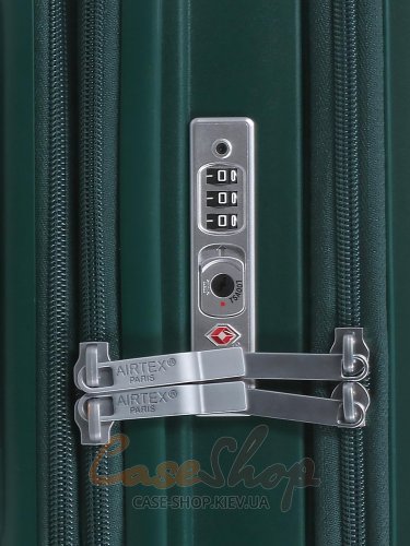 Валіза мала 4 колеса 658/S зелена Airtex (Франція)