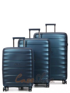 Валіза велика 4 колеса 242B/L синя Airtex (Франція)