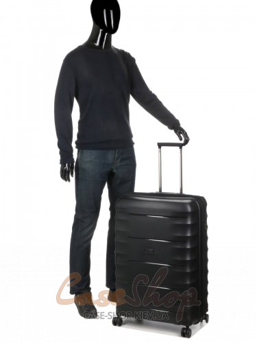 Валіза велика 4 колеса 242B/L чорна Airtex (Франція)
