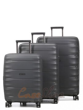 Чемодан средний 4 колеса 242B/M серый Airtex (Франция)