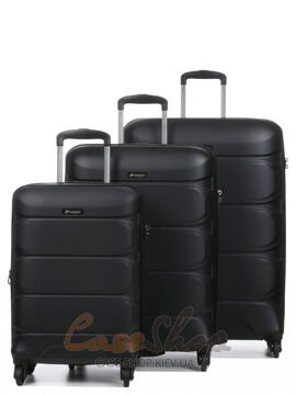Валіза мала 4 колеса 748/S чорна Airtex (Франція)