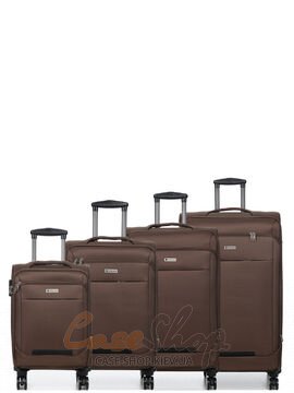 Валіза мала 4 колеса Worldline 621/S коричнева Airtex (Франція)