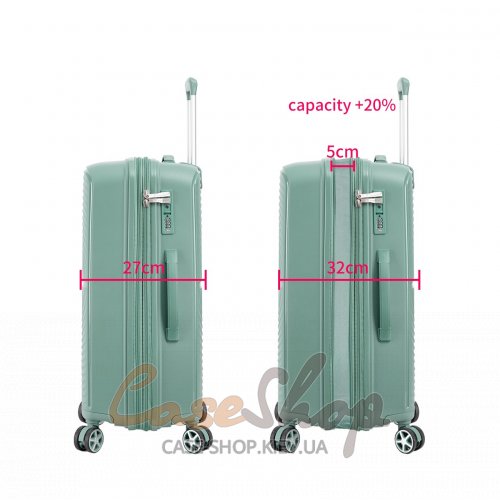 Валіза середня 4 колеса 40903/M бірюзова Snowball (Франція)