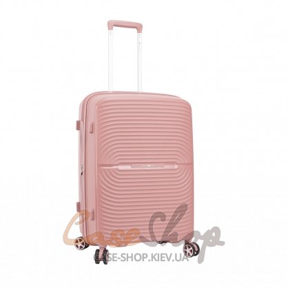 Валіза середня 4 колеса 40903/M рожеве золото Snowball (Франція)