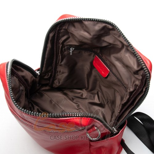 Сумка-рюкзак шкіряна 8781 red