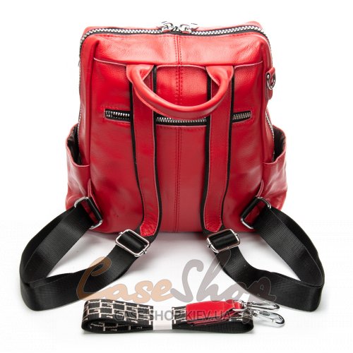 Сумка-рюкзак шкіряна 8781 red