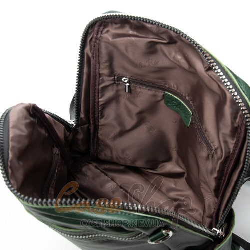Сумка-рюкзак шкіряна 8781 green