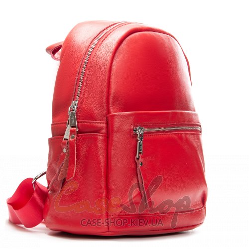 Сумка-рюкзак шкіряна 8635 red