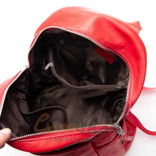 Сумка-рюкзак шкіряна 8635 red