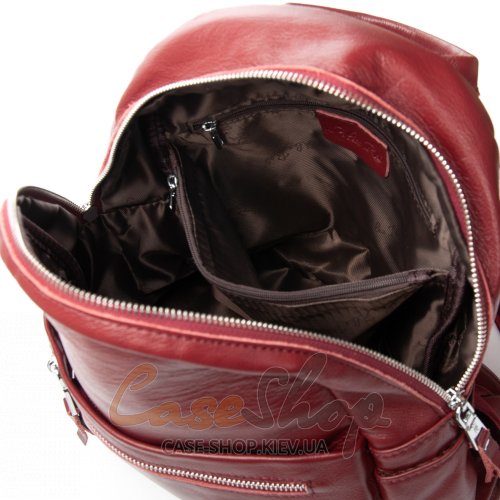 Сумка-рюкзак кожаная 8635 bordo