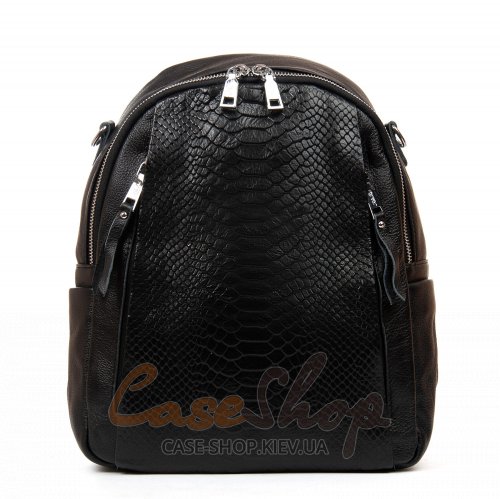 Сумка-рюкзак кожаная 8907 black
