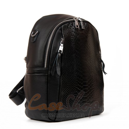 Сумка-рюкзак кожаная 8907 black