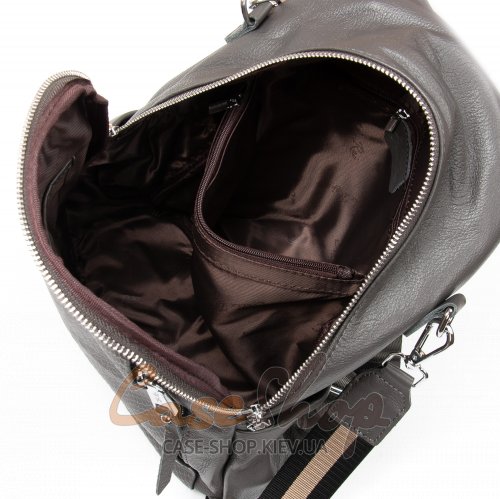 Сумка-рюкзак кожаная 8907 grey