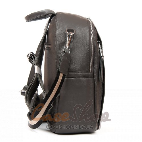 Сумка-рюкзак кожаная 8907 grey