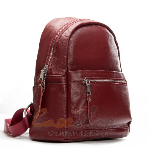 Сумка-рюкзак кожаная 8635 bordo