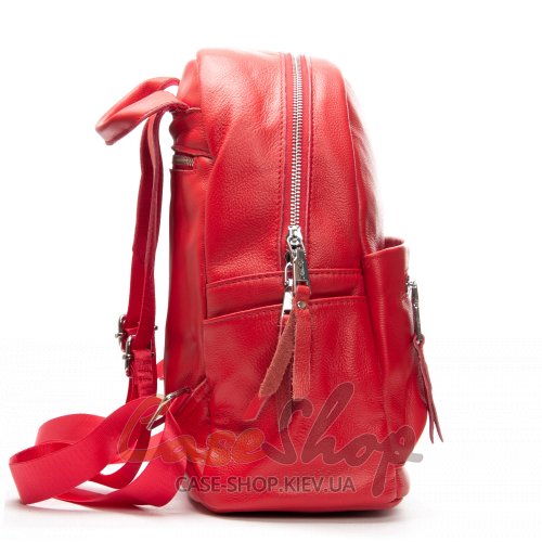 Сумка-рюкзак шкіряна 8635 red