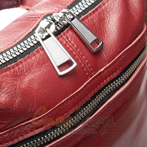 Сумка-рюкзак шкіряна 8781 bordo