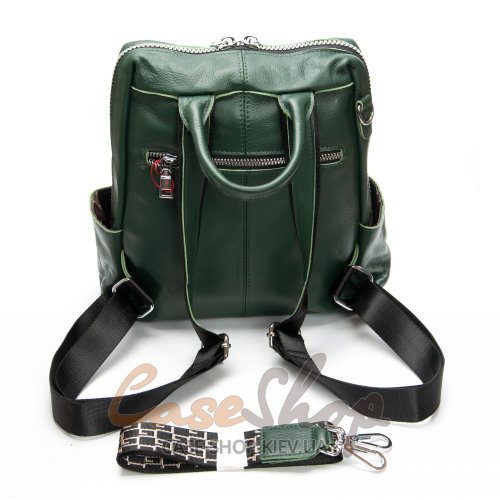 Сумка-рюкзак шкіряна 8781 green