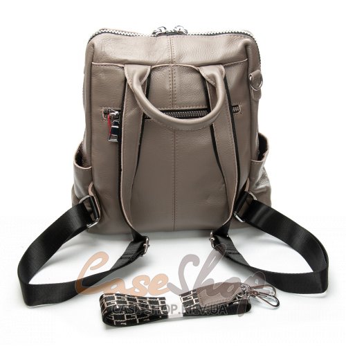 Сумка-рюкзак шкіряна 8781 grey