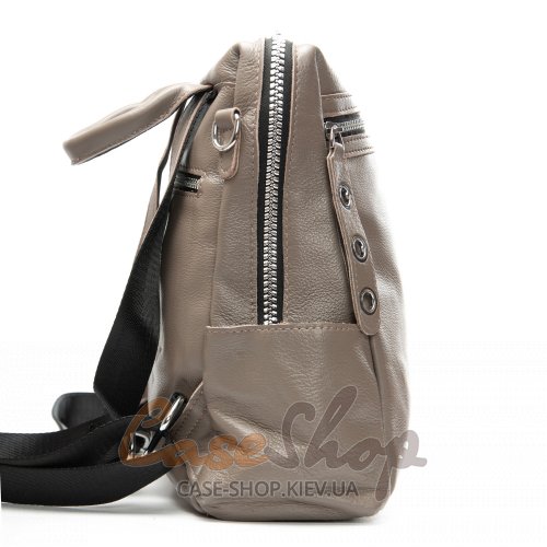 Сумка-рюкзак шкіряна 8781 grey