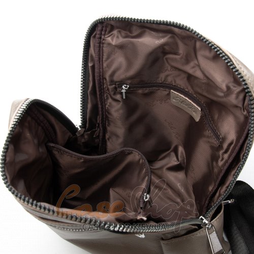 Сумка-рюкзак шкіряна 8781 grey