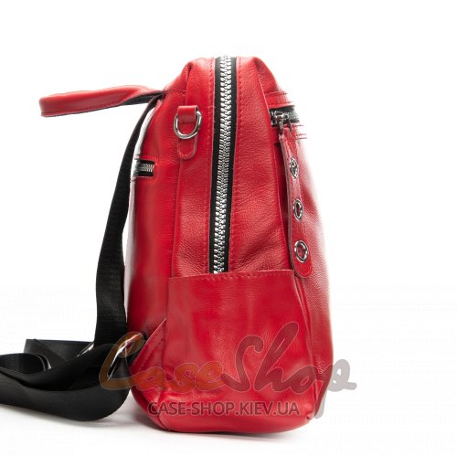 Сумка-рюкзак шкіряна 8781 red