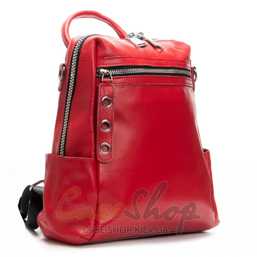 Сумка-рюкзак шкіряна 8781 red