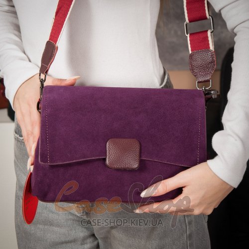 Сумка кожаная 99115 violet