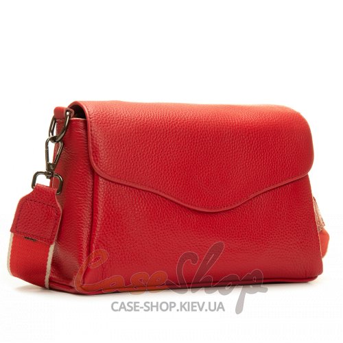 Сумка кожаная 99118 red