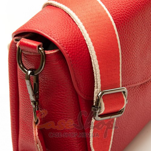 Сумка кожаная 99118 red