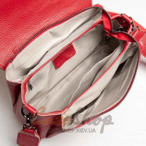 Сумка кожаная 99118 red