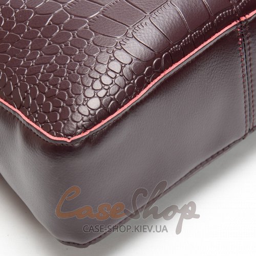 Сумка кожаная 9384 bordo