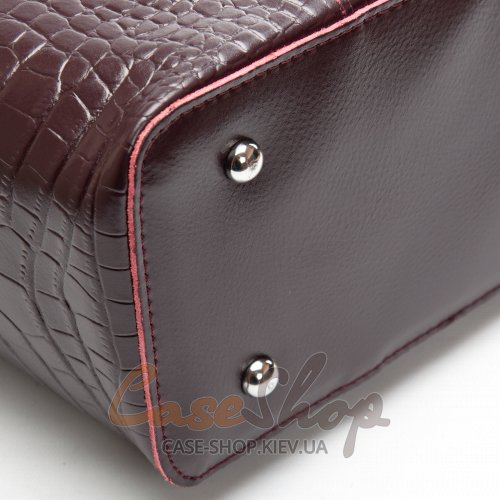 Сумка кожаная 00109 bordo