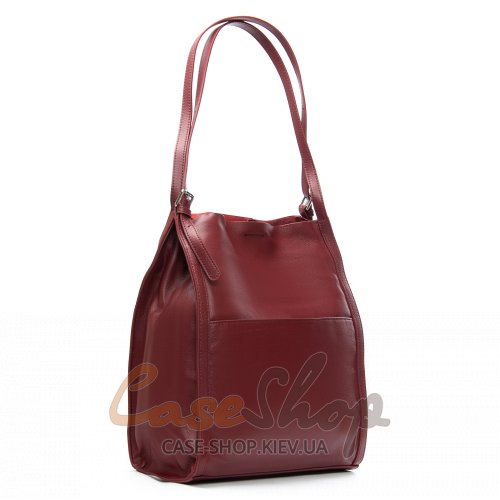 Сумка шкіряна 2060 bordo