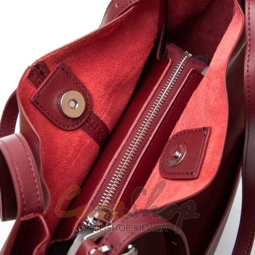 Сумка шкіряна 2060 bordo