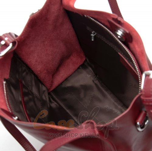 Сумка шкіряна 2060 bordo