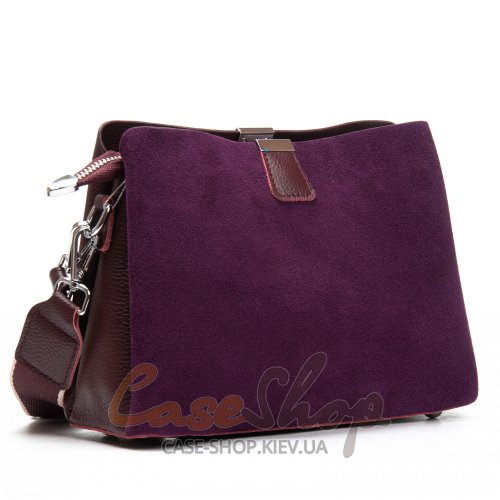 Сумка кожаная 99119 violet