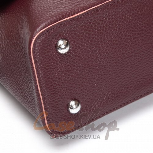 Сумка шкіряна 1563 bordo