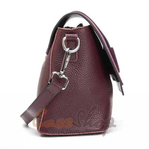 Сумка шкіряна 1563 bordo