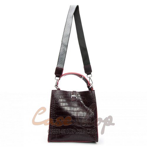 Сумка шкіряна 9701 bordo