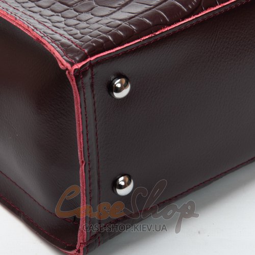 Сумка шкіряна 9701 bordo