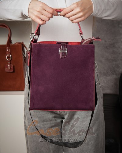 Сумка кожаная 9701-1 bordo