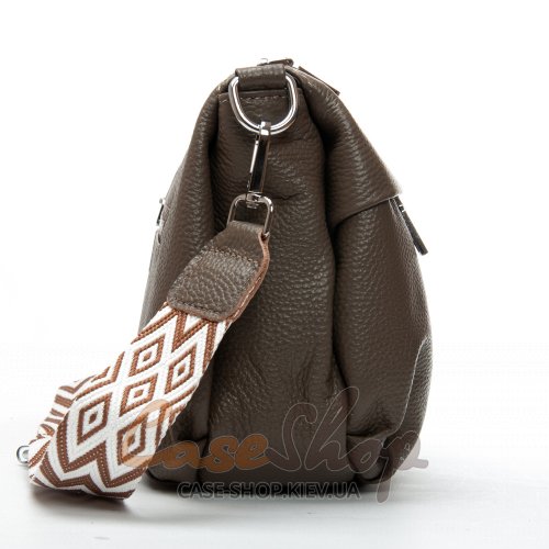 Сумка кожаная 6001 dark haki